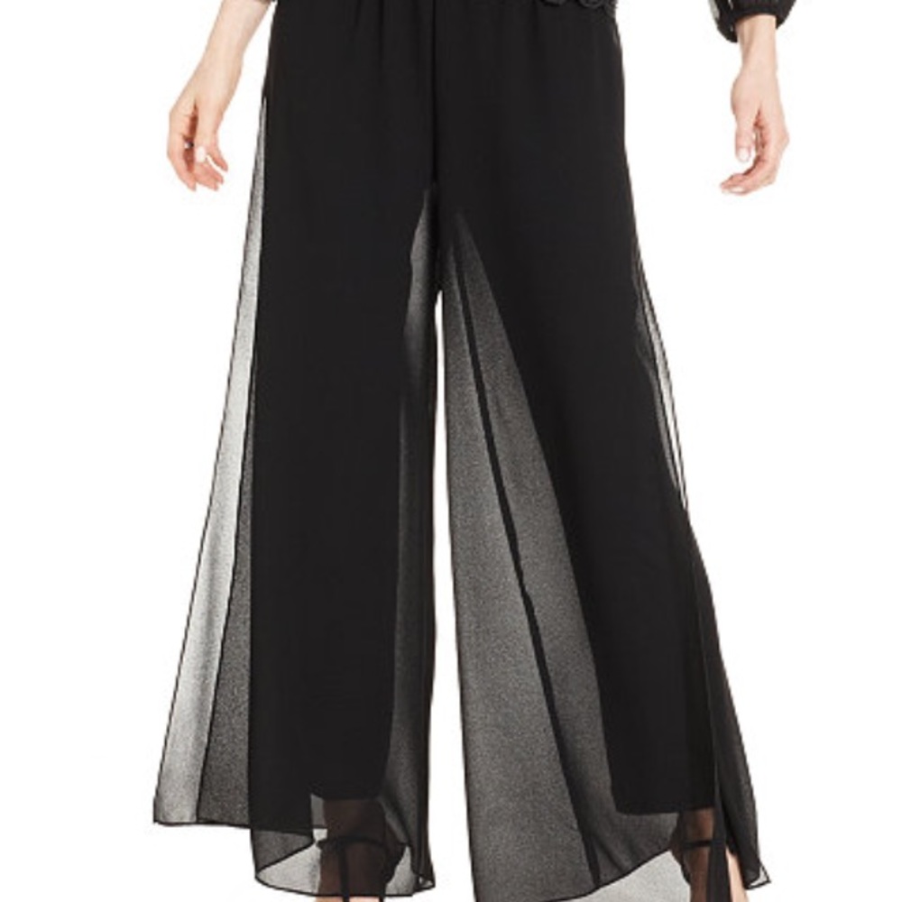 🆕 Alex Evenings Wide Leg Chiffon Pants